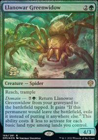 Veuve verte de Llanowar - Prerelease Promos