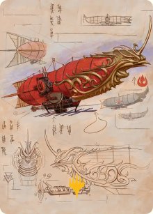Dirigeable de la flotte du Phnix - Illustration - Avatar: The Last Airbender - Art Series