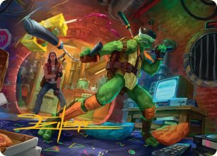 Michelangelo, ma�tre du jeu - Illustration - Teenage Mutant Ninja Turtle - Art Series