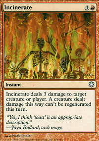 Incinerate - Coldsnap Theme Decks