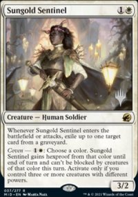 Sungold Sentinel - Planeswalker symbol stamped promos