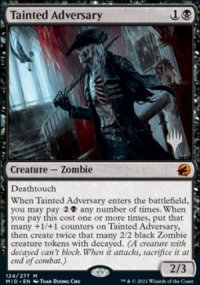 Tainted Adversary - Planeswalker symbol stamped promos