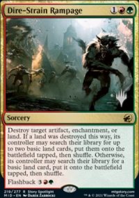 Dire-Strain Rampage - Planeswalker symbol stamped promos