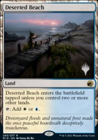 Deserted Beach - Planeswalker symbol stamped promos