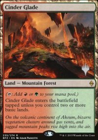 Cinder Glade - Planeswalker symbol stamped promos