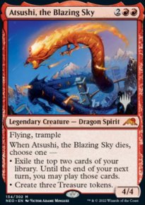 Atsushi, the Blazing Sky - Planeswalker symbol stamped promos