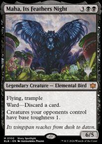 Maha, Its Feathers Night - Planeswalker symbol stamped promos