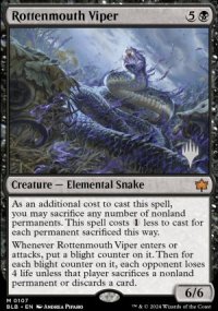 Rottenmouth Viper - Planeswalker symbol stamped promos