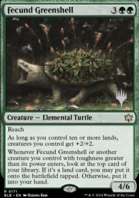 Fecund Greenshell - Planeswalker symbol stamped promos