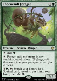 Thornvault Forager - Planeswalker symbol stamped promos