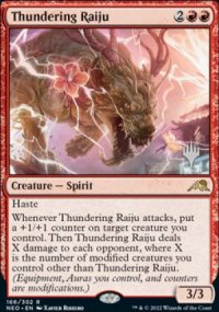 Thundering Raiju - Planeswalker symbol stamped promos