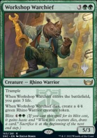 Workshop Warchief - Planeswalker symbol stamped promos