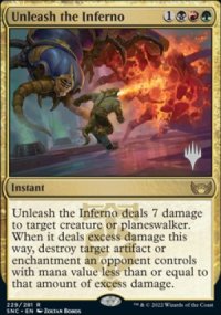 Unleash the Inferno - Planeswalker symbol stamped promos