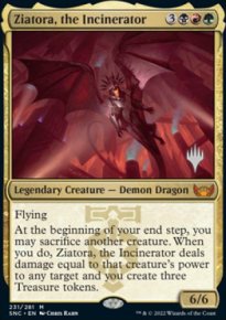 Ziatora, the Incinerator - Planeswalker symbol stamped promos