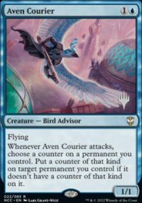 Aven Courier - Planeswalker symbol stamped promos