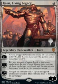 Karn, Living Legacy - Planeswalker symbol stamped promos