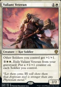 Valiant Veteran - Planeswalker symbol stamped promos