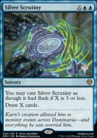 Silver Scrutiny - Planeswalker symbol stamped promos