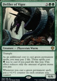 Defiler of Vigor - Planeswalker symbol stamped promos