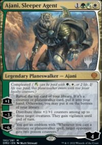 Ajani, Sleeper Agent - Planeswalker symbol stamped promos