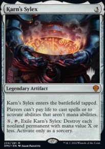 Karn's Sylex - Planeswalker symbol stamped promos