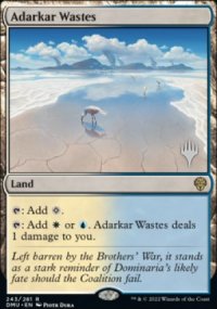 Adarkar Wastes - Planeswalker symbol stamped promos