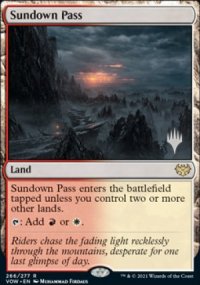 Sundown Pass - Planeswalker symbol stamped promos