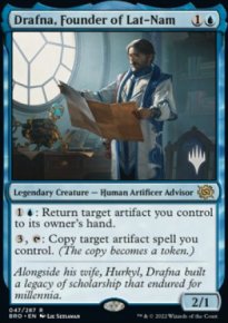 Drafna, Founder of Lat-Nam - Planeswalker symbol stamped promos