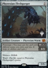 Phyrexian Fleshgorger - Planeswalker symbol stamped promos