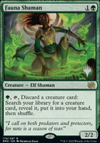 Fauna Shaman - Planeswalker symbol stamped promos