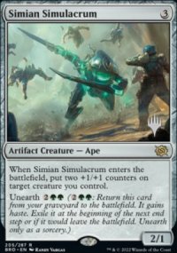 Simian Simulacrum - Planeswalker symbol stamped promos