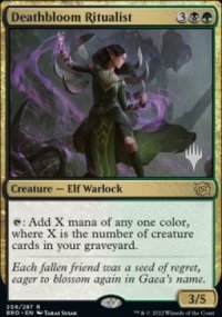 Deathbloom Ritualist - Planeswalker symbol stamped promos