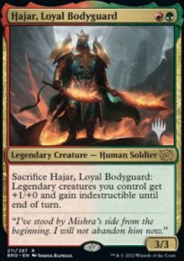 Hajar, Loyal Bodyguard - Planeswalker symbol stamped promos