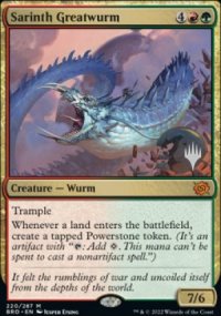 Sarinth Greatwurm - Planeswalker symbol stamped promos