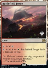 Battlefield Forge - Planeswalker symbol stamped promos