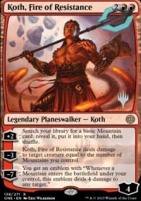 Koth, Fire of Resistance - Planeswalker symbol stamped promos