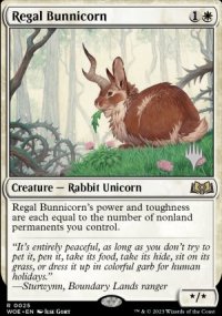 Regal Bunnicorn - Planeswalker symbol stamped promos