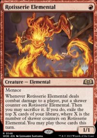 Rotisserie Elemental - Planeswalker symbol stamped promos