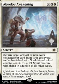 Abuelo's Awakening - Planeswalker symbol stamped promos