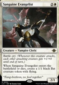 Sanguine Evangelist - Planeswalker symbol stamped promos