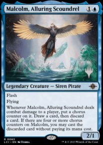 Malcolm, Alluring Scoundrel - Planeswalker symbol stamped promos