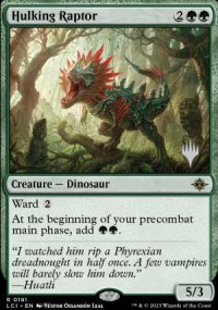 Hulking Raptor - Planeswalker symbol stamped promos