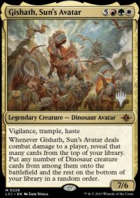 Gishath, Sun's Avatar - Planeswalker symbol stamped promos