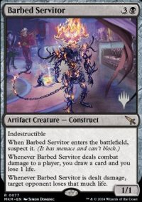 Barbed Servitor - Planeswalker symbol stamped promos