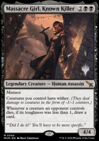 Massacre Girl, Known Killer - Planeswalker symbol stamped promos