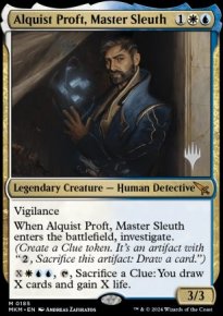 Alquist Proft, Master Sleuth - Planeswalker symbol stamped promos