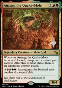 Anzrag, the Quake-Mole - Planeswalker symbol stamped promos