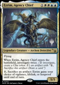 Ezrim, Agency Chief - Planeswalker symbol stamped promos