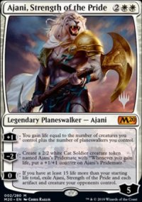 Ajani, Strength of the Pride - Planeswalker symbol stamped promos