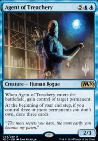 Agent of Treachery - Planeswalker symbol stamped promos